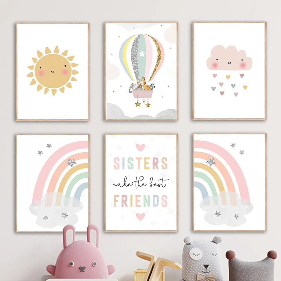 Baby Nursery Girl Room - Постеры и принты с изображением жирафа,