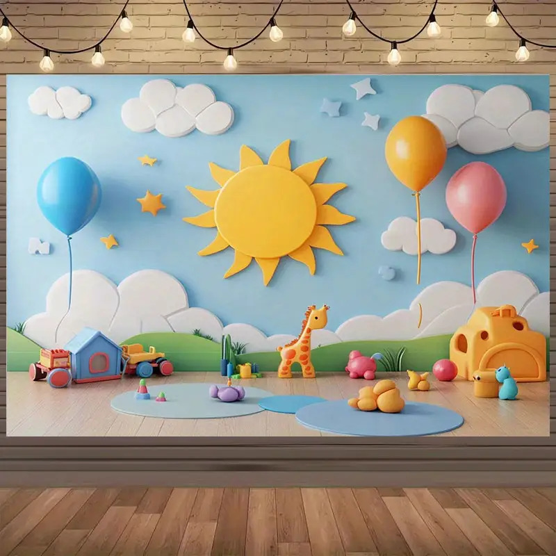 Baby Nursery Murals - Большой мультяшный настенный стикер для детской