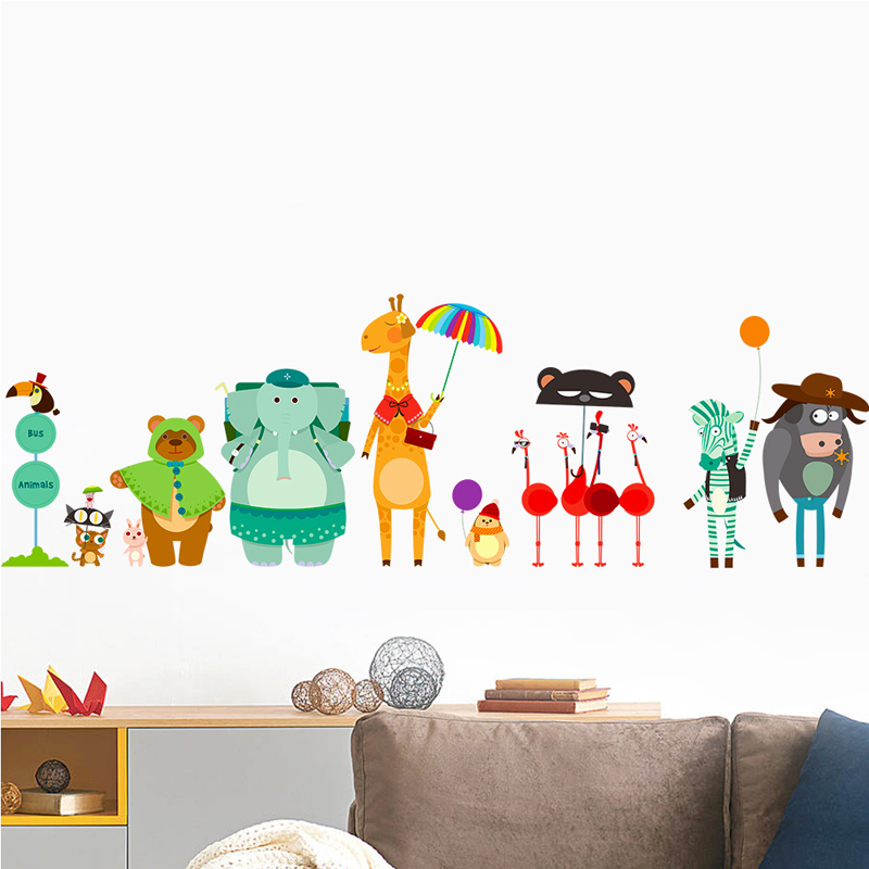 Baby Nursery Zoo Animals - Наклейки на стену для детей, детские