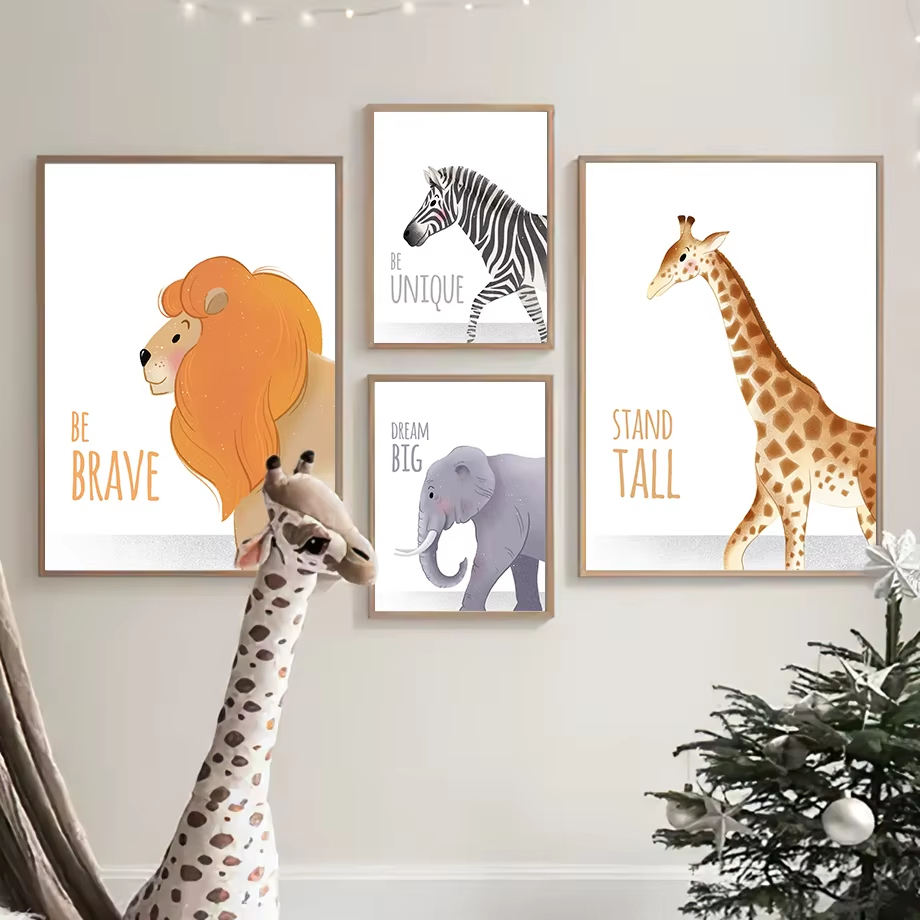 Baby Nursery Murals - Вдохновляющие цитаты, детская настенная роспись, слон,