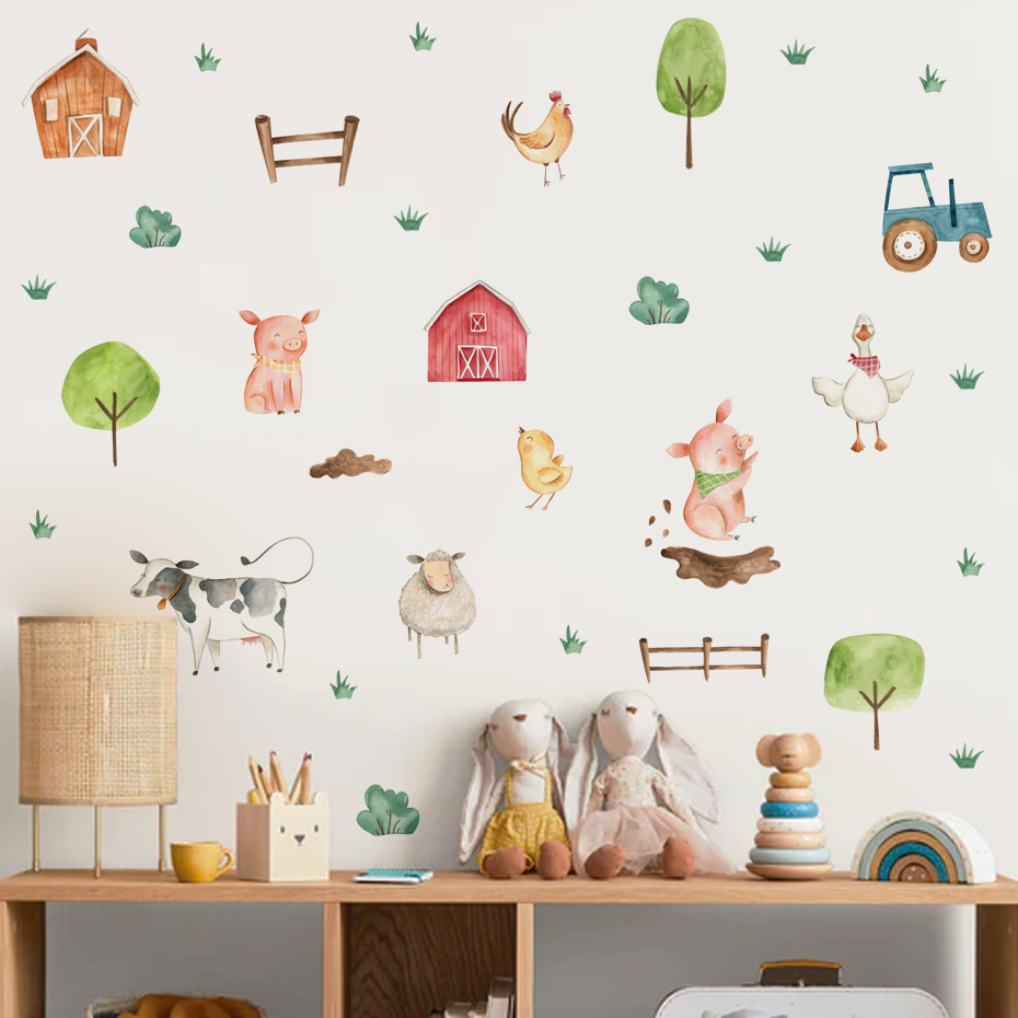 Акварельные милые наклейки в с – обзор и цена Baby Nursery Murals