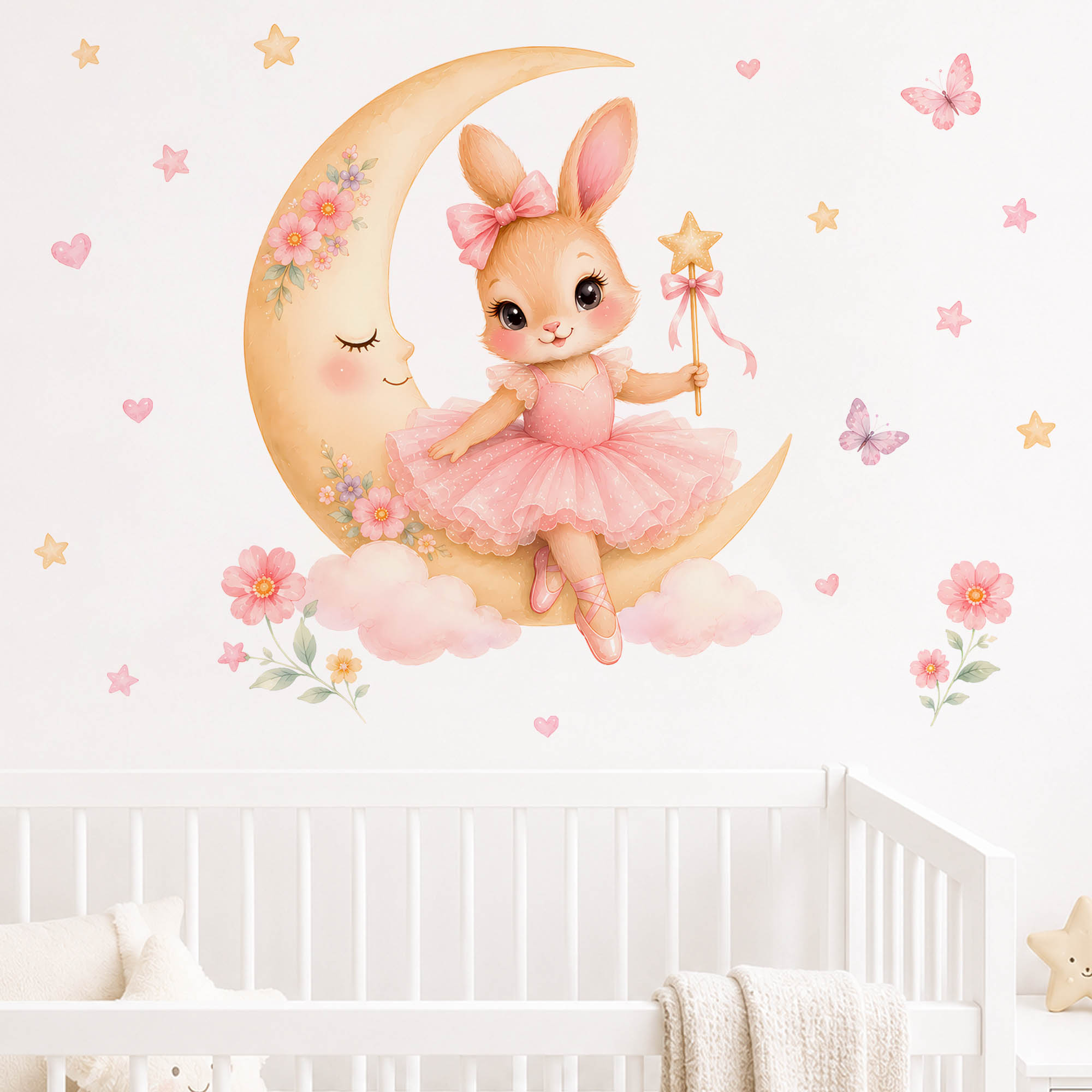 Наклейки на стену «Акварельная – обзор и цена Baby Nursery Girl Room