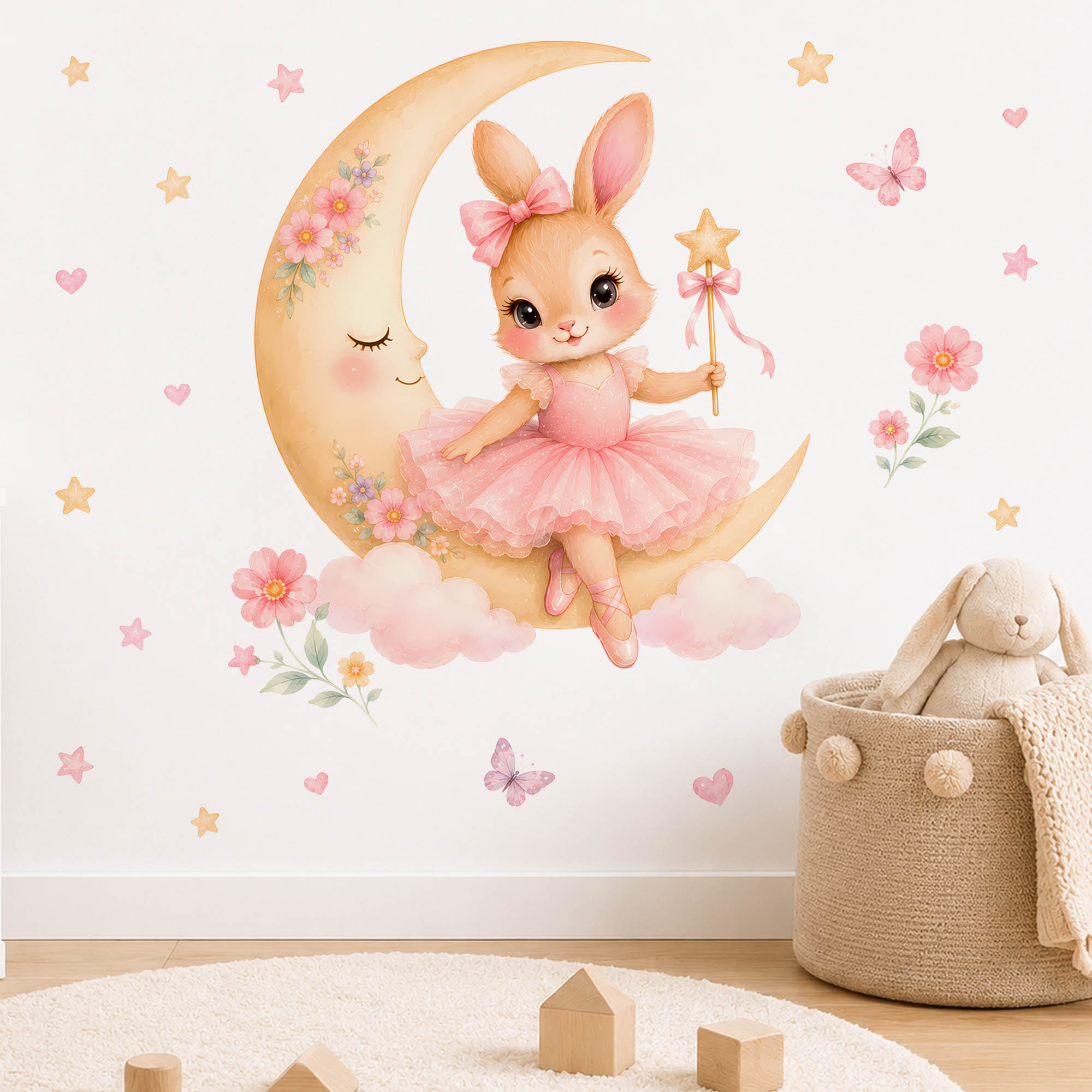 Наклейки на стену «Акварельная – обзор и цена Baby Nursery Girl Room