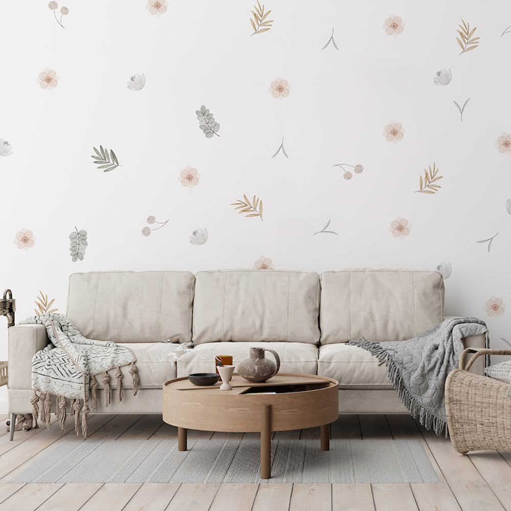 Бохо листья ботанические DIY н – обзор и цена Baby Nursery Murals