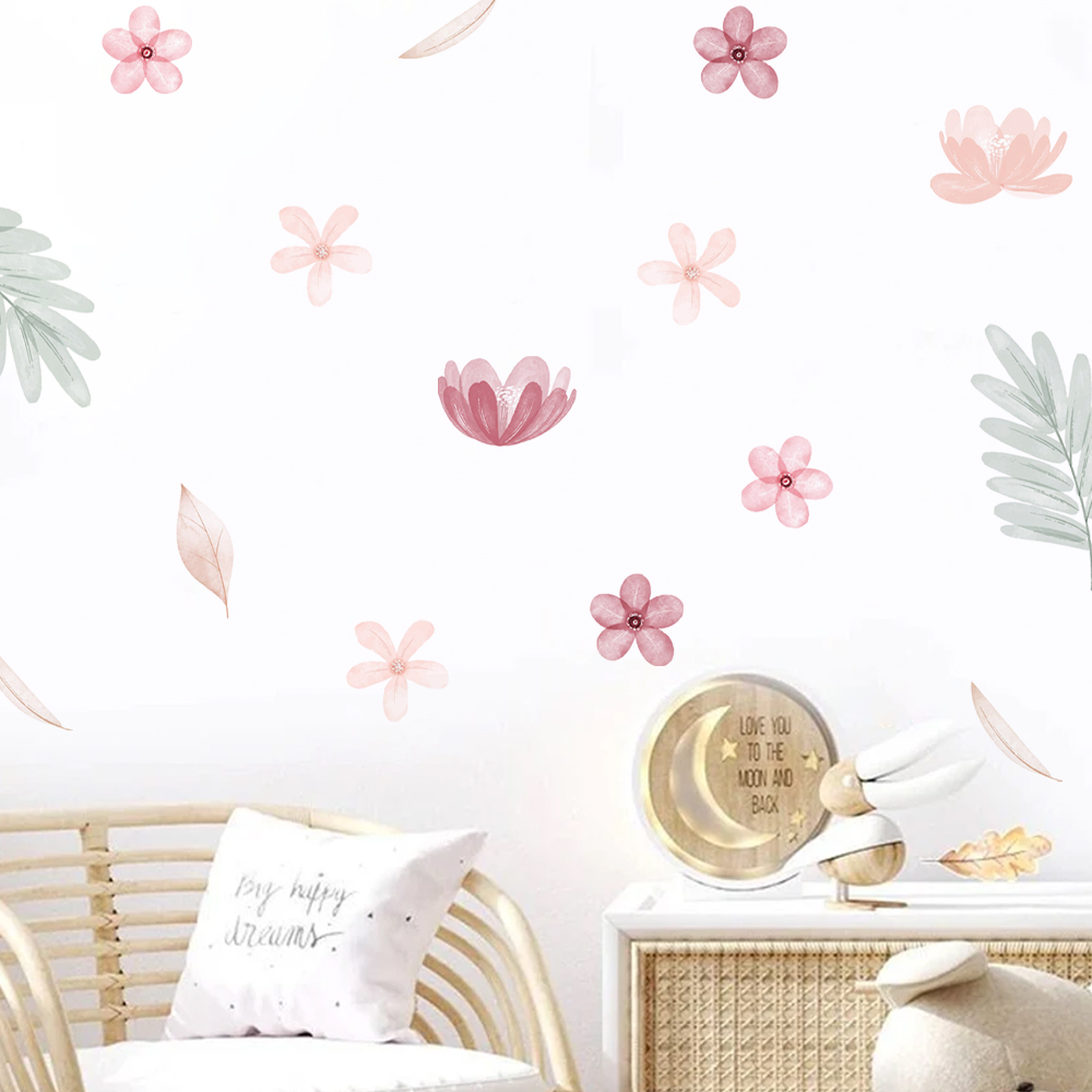 Бохо листья ботанические DIY н – обзор и цена Baby Nursery Murals