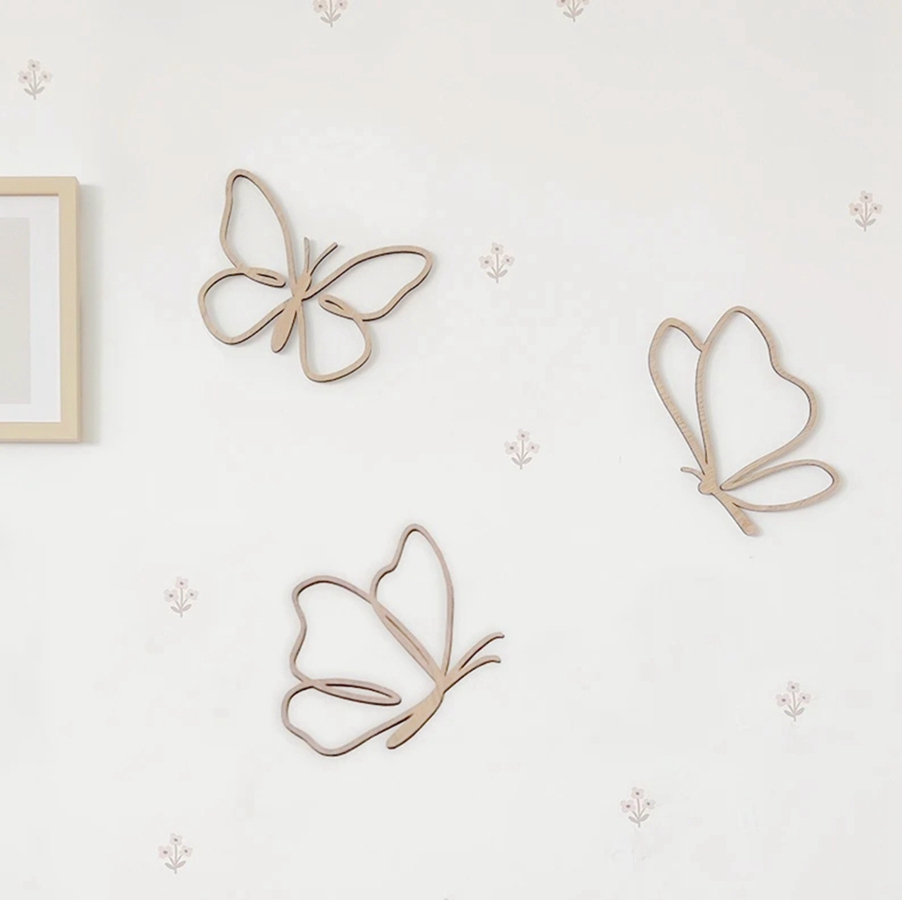 Деревянная табличка с бабочкам – обзор и цена Baby Nursery Products
