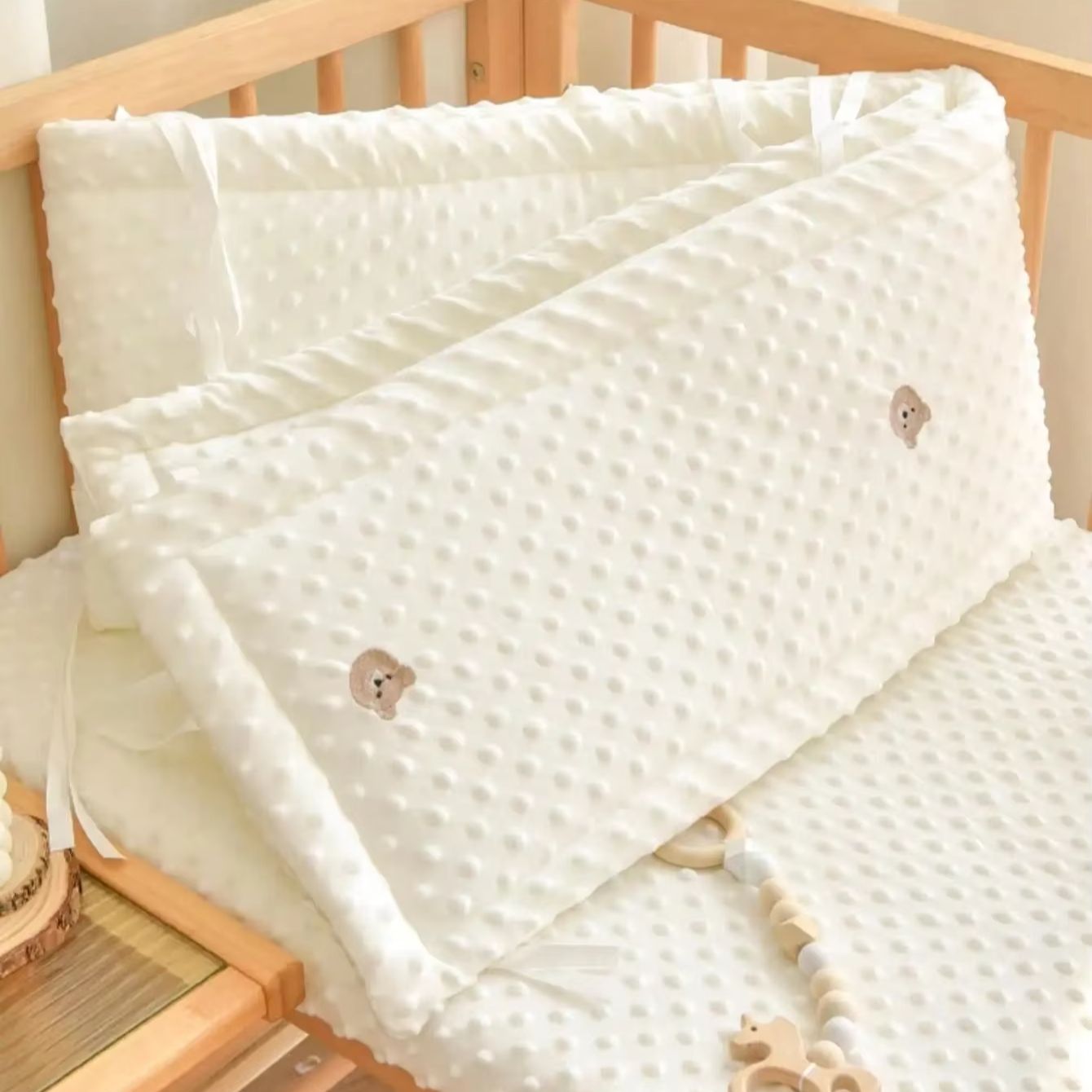 Однотонный хлопковый бампер-ог – обзор и цена Bed Rail Toddler