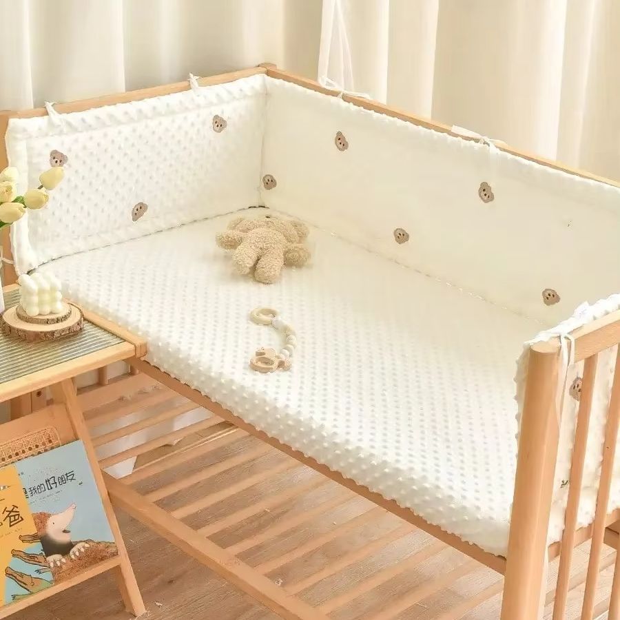 Однотонный хлопковый бампер-ог – обзор и цена Bed Rail Toddler