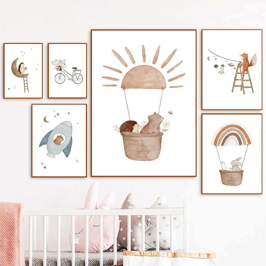 Настенная роспись с мультяшным – обзор и цена Baby Nursery Murals