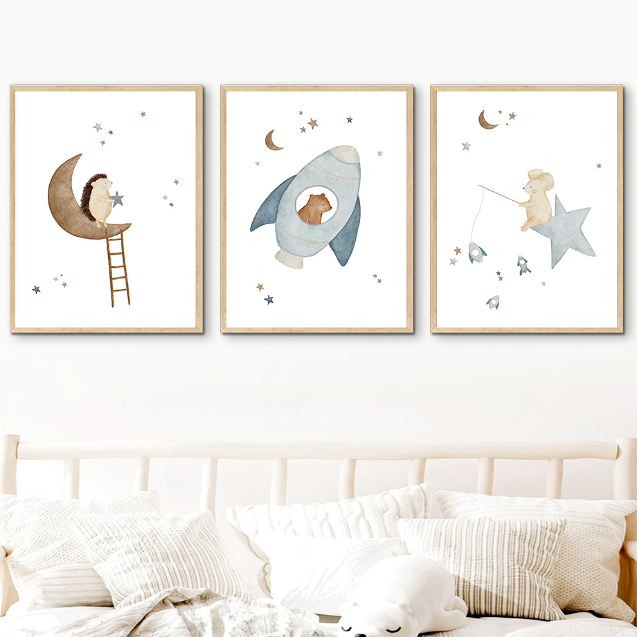 Настенная роспись с мультяшным – обзор и цена Baby Nursery Murals